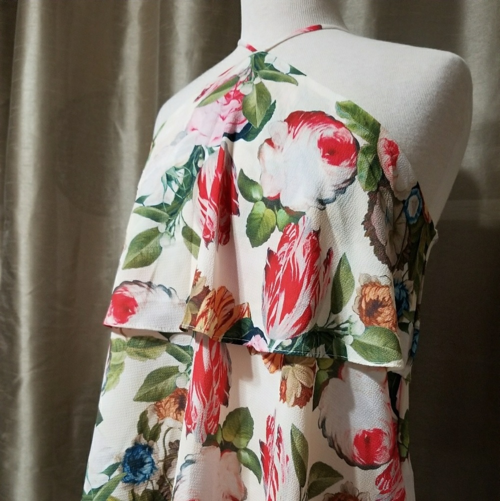 LOVE, FIRE Cream Floral Layered Top - Picture 2 of 8
